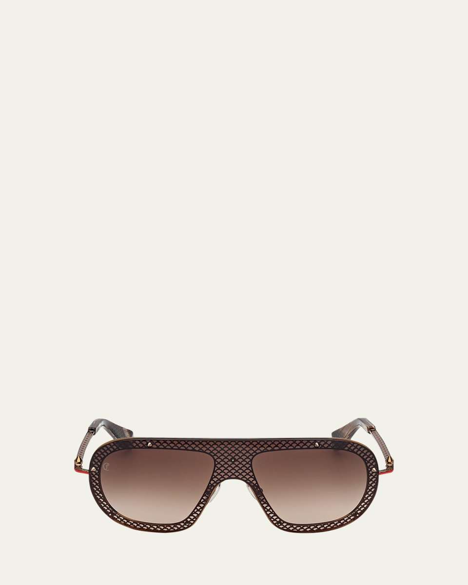 Studded Metal Shield Sunglasses